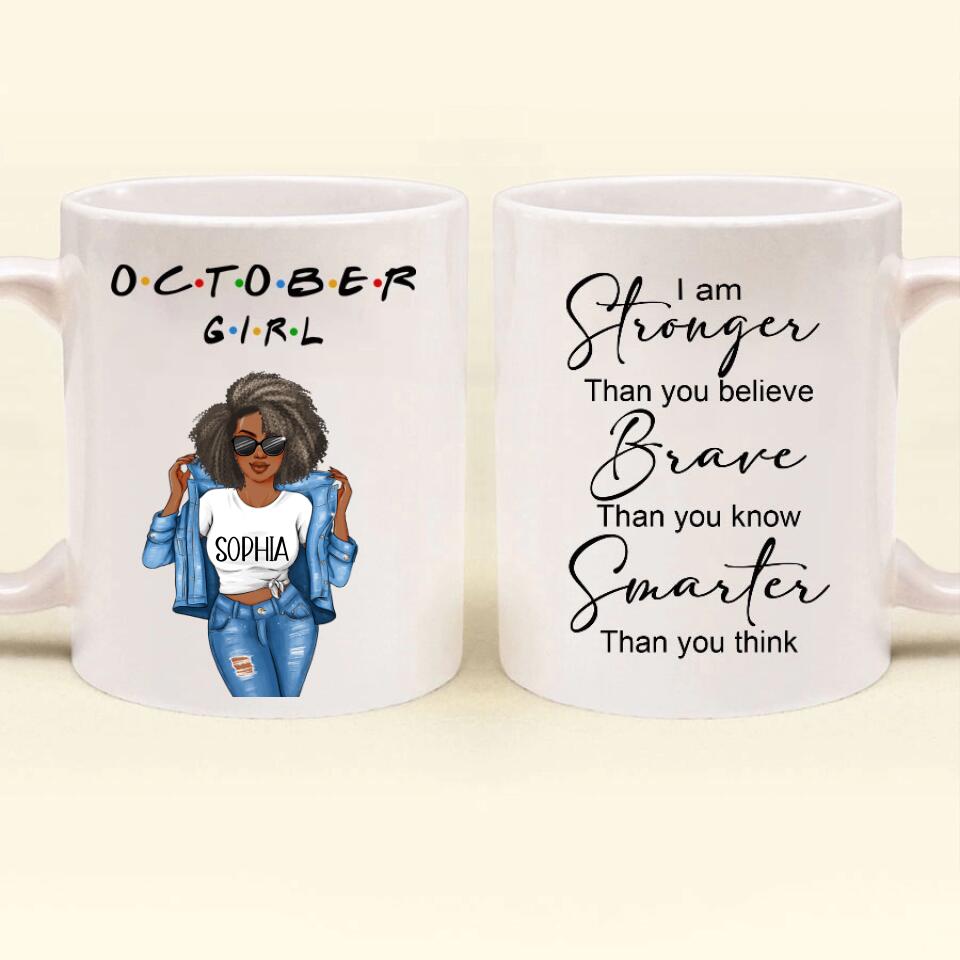 October Birthday Mug, Custom Birthday Mug, Queens are Born In October, October Birthday Mug For Woman, October Birthday Gifts