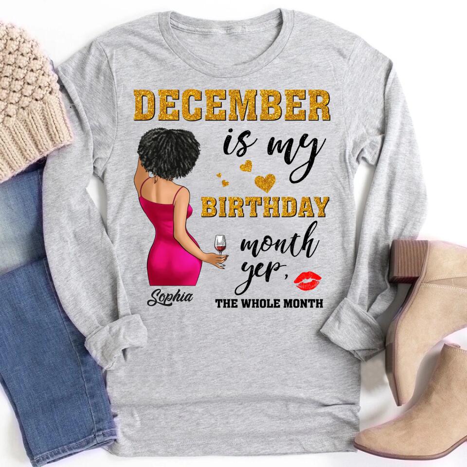 December Birthday Shirt, Custom Birthday Shirt, Queens Are Born In December, December Birthday Shirts For Woman, December Birthday Gifts