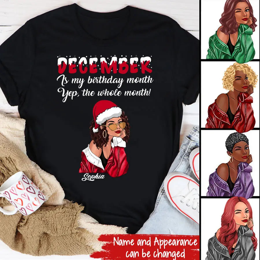 December Birthday Shirt, Custom Birthday Shirt, Queens Are Born In December, December Birthday Shirts For Woman, December Birthday Gifts