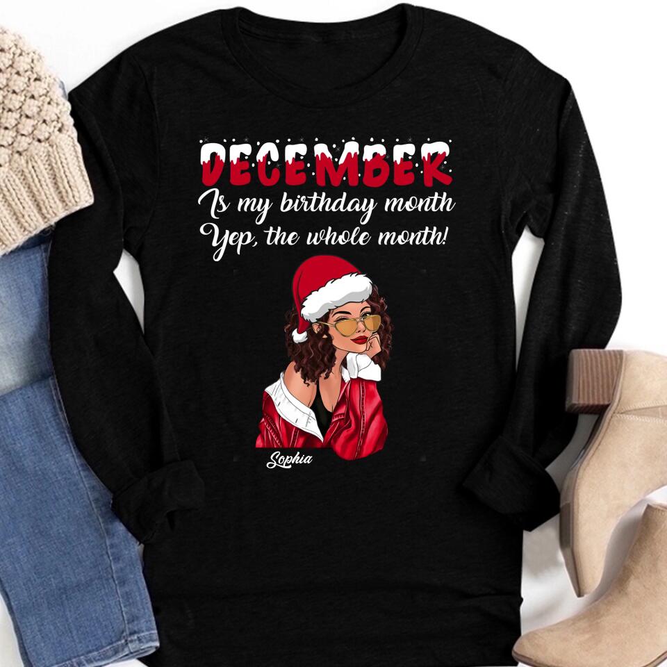 December Birthday Shirt, Custom Birthday Shirt, Queens Are Born In December, December Birthday Shirts For Woman, December Birthday Gifts
