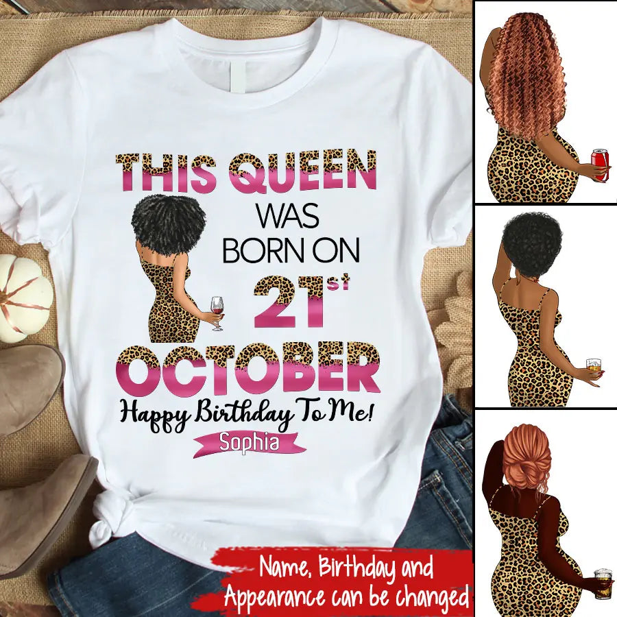 October Birthday Shirt, Custom Birthday Shirt, Queens Are Born In October, October Birthday Shirts For Woman, October Birthday Gifts