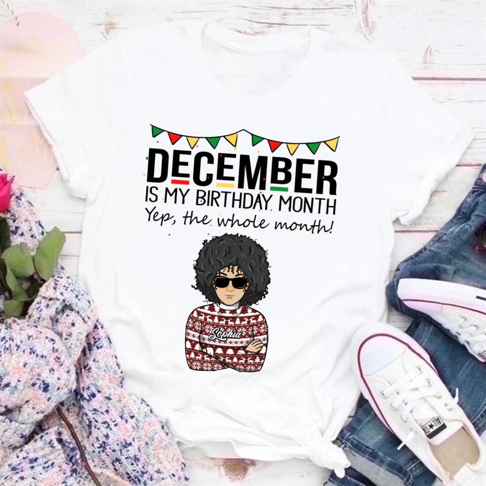 December Birthday Shirt, Custom Birthday Shirt, Queens Are Born In December, December Birthday Shirts For Woman, December Birthday Gifts