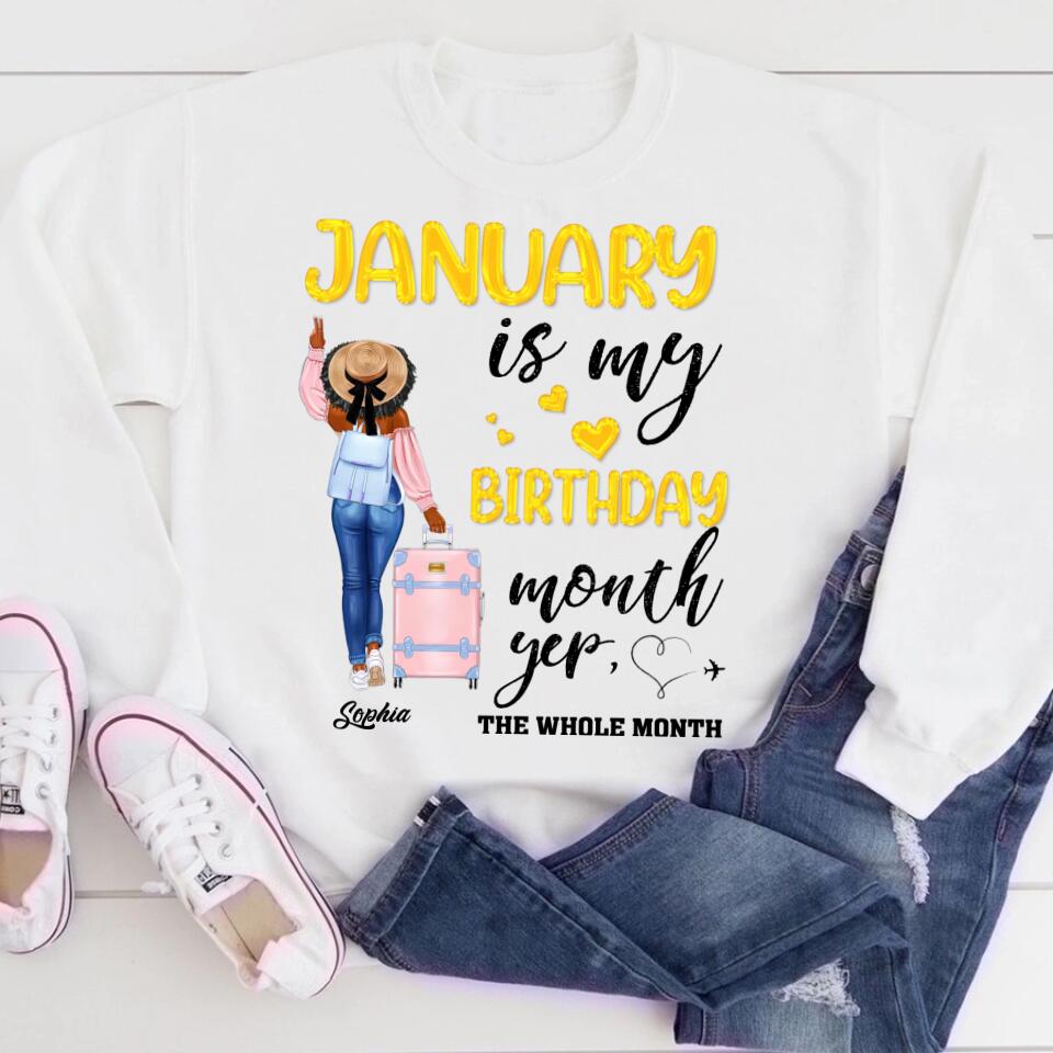 January Birthday Shirt, Custom Birthday Shirt, Queens Are Born In January, January Birthday Shirts For Woman, January Birthday Gifts