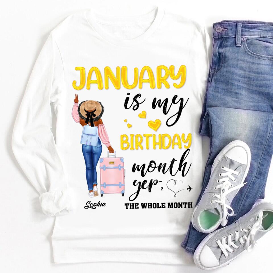 January Birthday Shirt, Custom Birthday Shirt, Queens Are Born In January, January Birthday Shirts For Woman, January Birthday Gifts