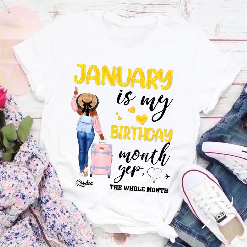January Birthday Shirt, Custom Birthday Shirt, Queens Are Born In January, January Birthday Shirts For Woman, January Birthday Gifts