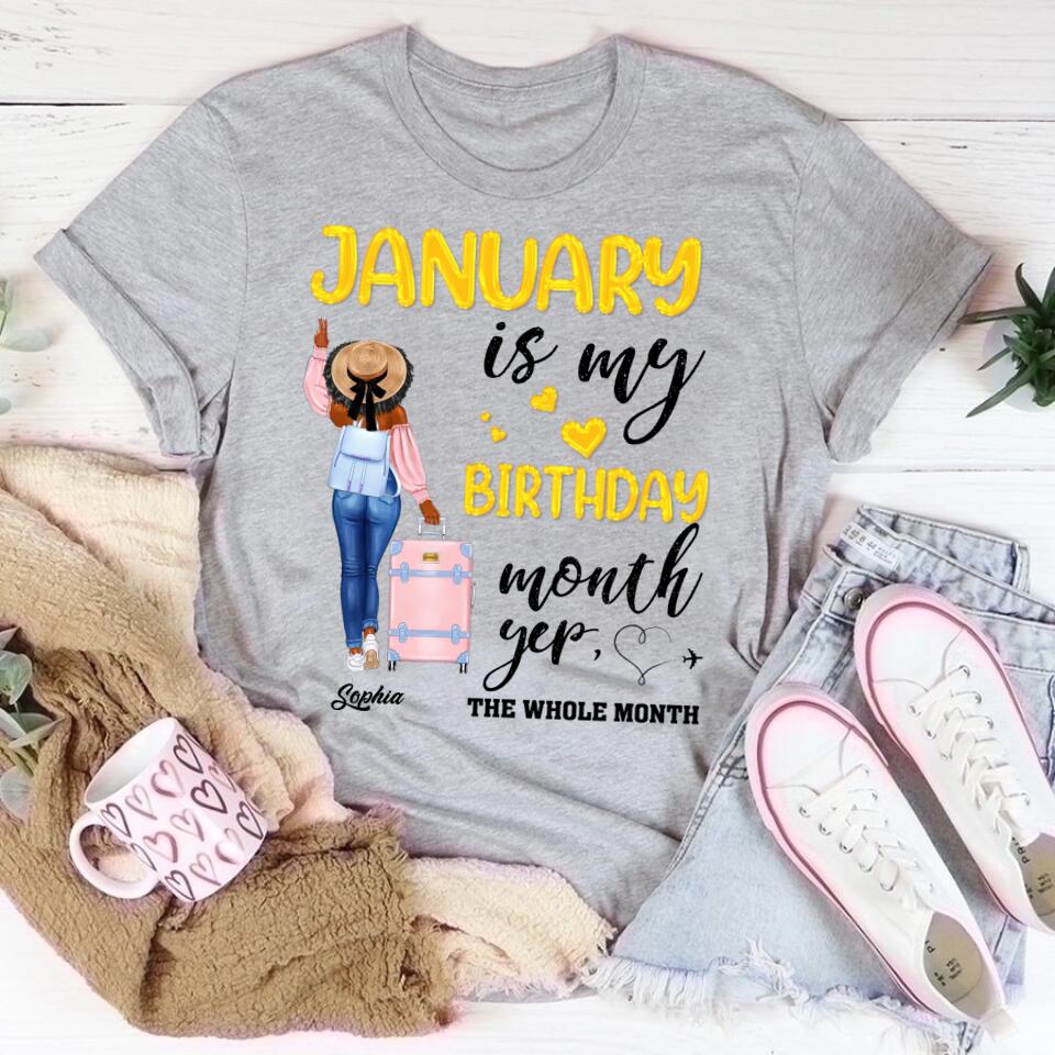 January Birthday Shirt, Custom Birthday Shirt, Queens Are Born In January, January Birthday Shirts For Woman, January Birthday Gifts