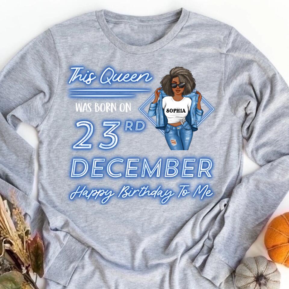December Birthday Shirt, Custom Birthday Shirt, Queens Are Born In December, December Birthday Shirts For Woman, December Birthday Gifts