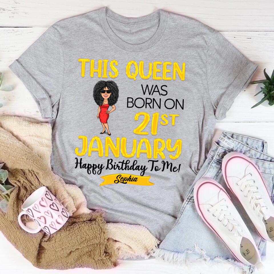 January Birthday Shirt, Custom Birthday Shirt, Queens Are Born In January, January Birthday Shirts For Woman, January Birthday Gifts