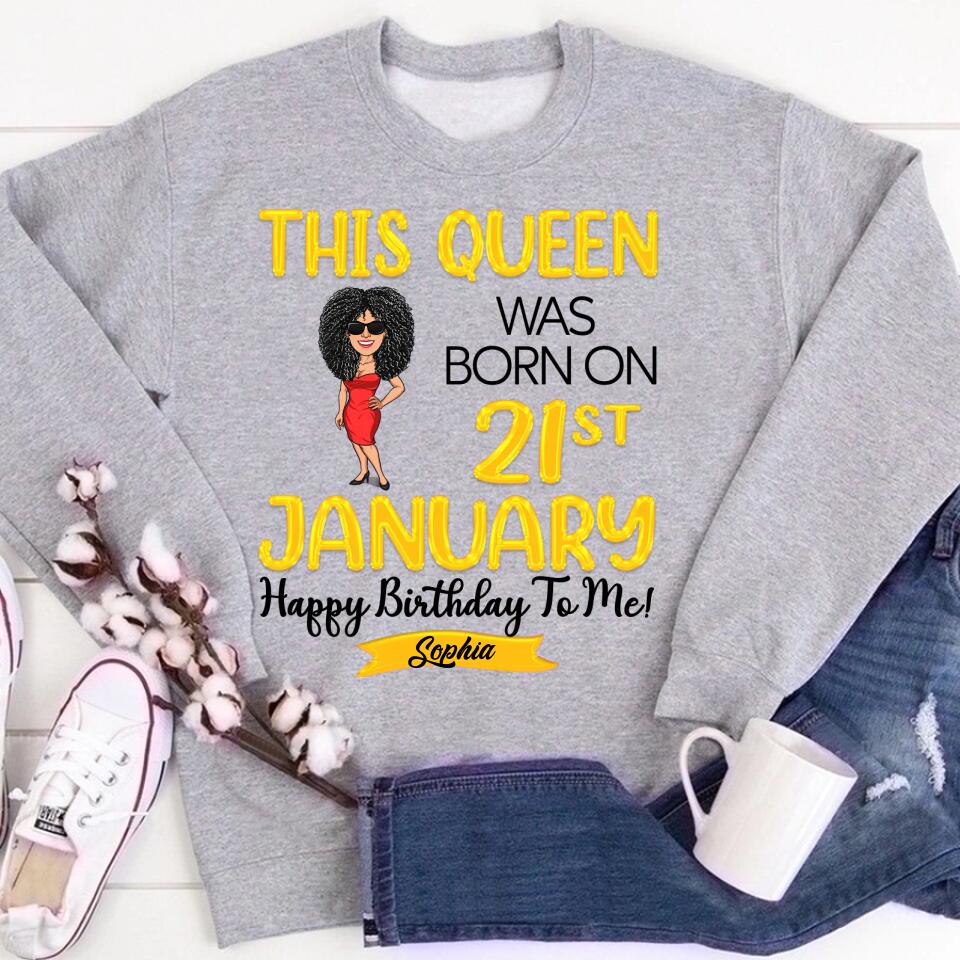 January Birthday Shirt, Custom Birthday Shirt, Queens Are Born In January, January Birthday Shirts For Woman, January Birthday Gifts