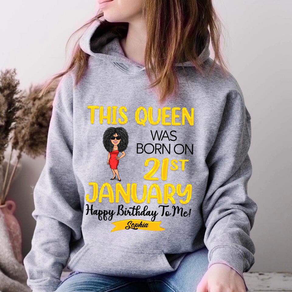 January Birthday Shirt, Custom Birthday Shirt, Queens Are Born In January, January Birthday Shirts For Woman, January Birthday Gifts