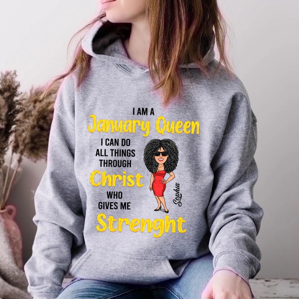 January Birthday Shirt, Custom Birthday Shirt, Queens Are Born In January, January Birthday Shirts For Woman, January Birthday Gifts