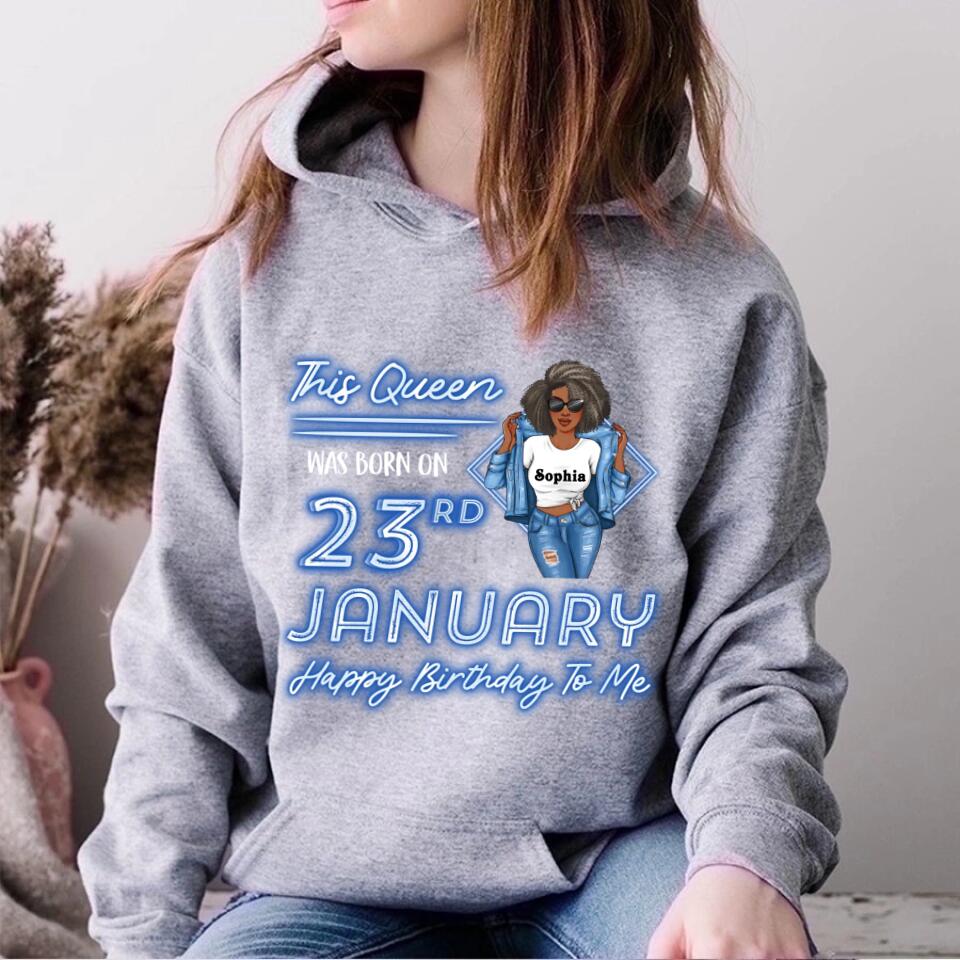 January Birthday Shirt, Custom Birthday Shirt, Queens Are Born In January, January Birthday Shirts For Woman, January Birthday Gifts