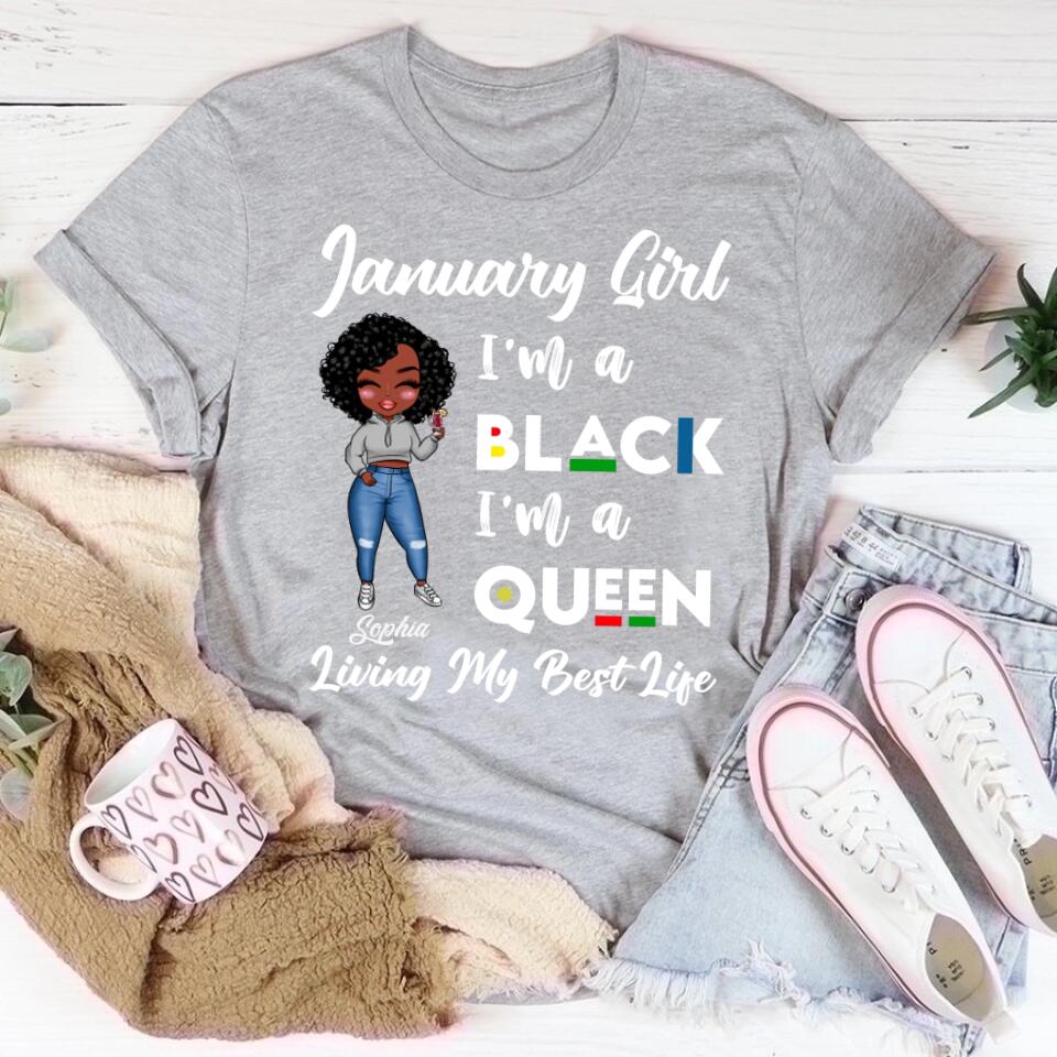 January Birthday Shirt, Custom Birthday Shirt, Queens Are Born In January, January Birthday Shirts For Woman, January Birthday Gifts