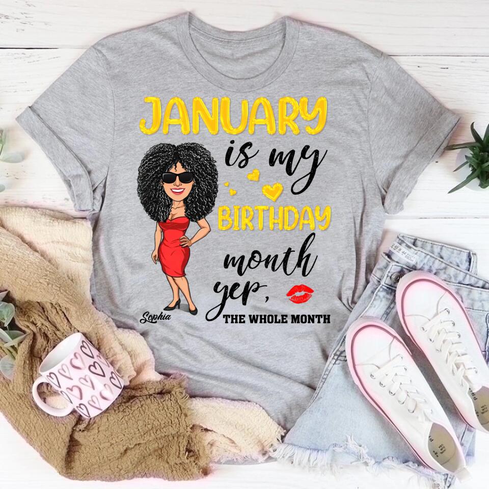 January Birthday Shirt, Custom Birthday Shirt, Queens Are Born In January, January Birthday Shirts For Woman, January Birthday Gifts