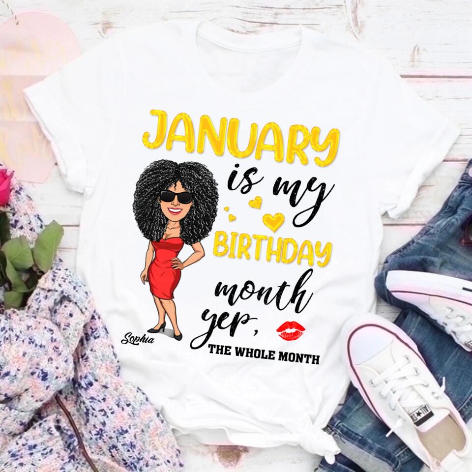 January Birthday Shirt, Custom Birthday Shirt, Queens Are Born In January, January Birthday Shirts For Woman, January Birthday Gifts