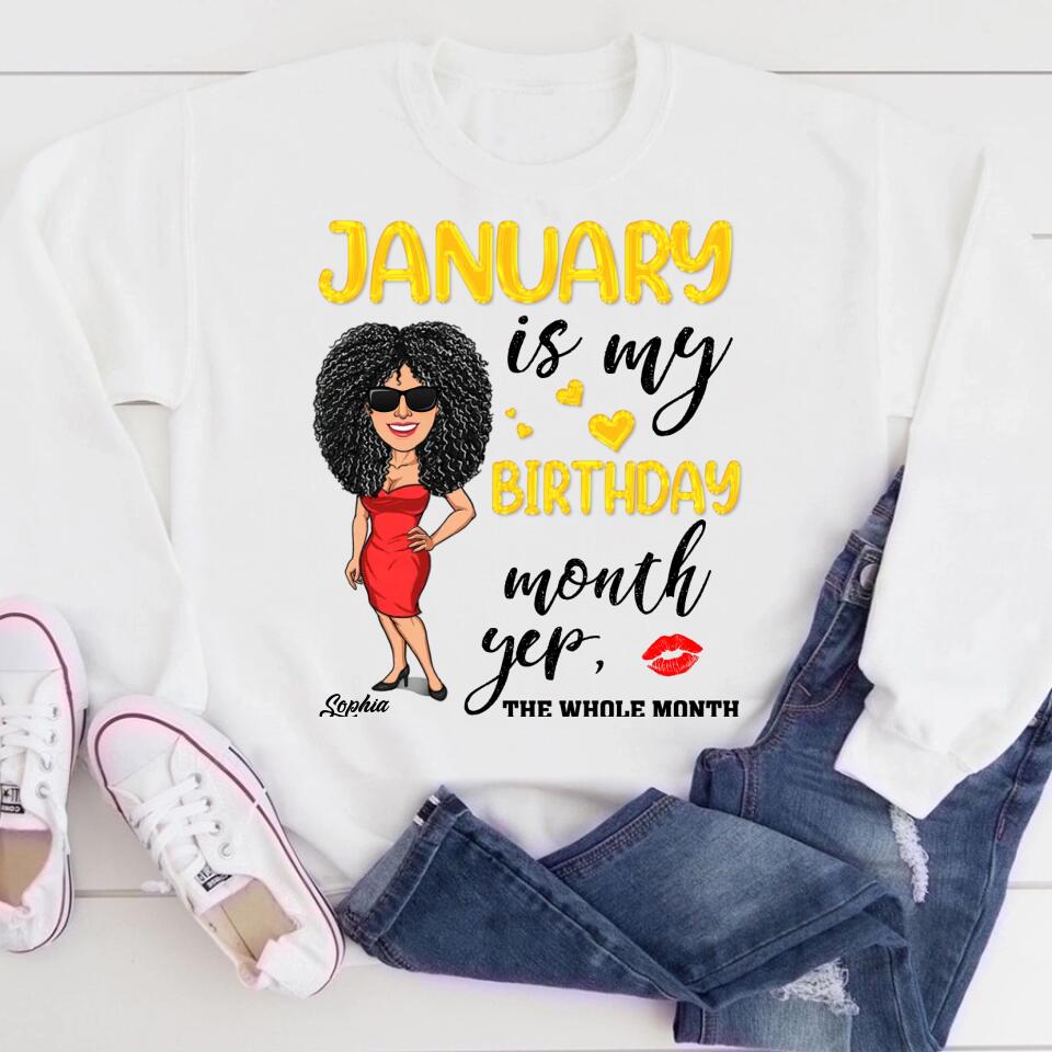 January Birthday Shirt, Custom Birthday Shirt, Queens Are Born In January, January Birthday Shirts For Woman, January Birthday Gifts