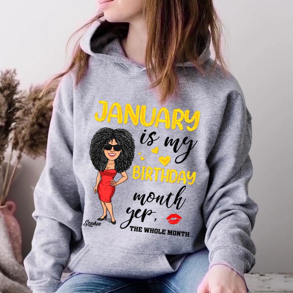 January Birthday Shirt, Custom Birthday Shirt, Queens Are Born In January, January Birthday Shirts For Woman, January Birthday Gifts