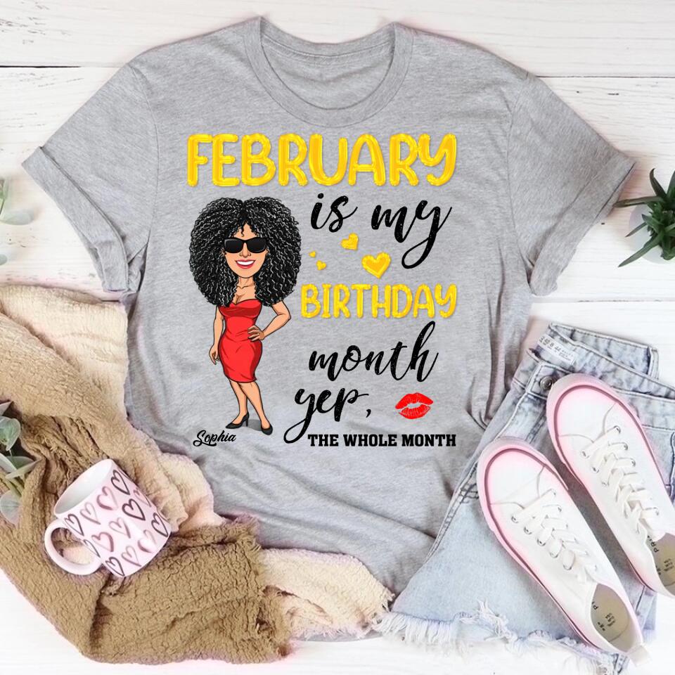 February Birthday Shirt, Custom Birthday Shirt, Queens Are Born In February, February Birthday Shirts For Woman, February Birthday Gifts