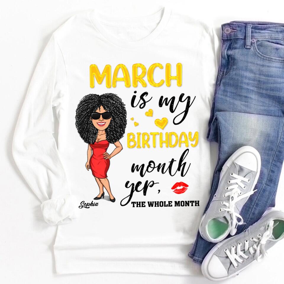 March Birthday Shirt, Custom Birthday Shirt, Queens Are Born In March, March Birthday Shirts For Woman, March Birthday Gifts