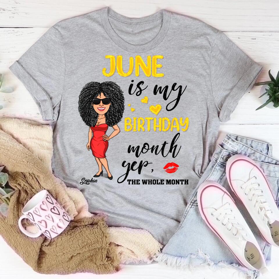 June Birthday Shirt, Custom Birthday Shirt, Queens Are Born In June, June Birthday Shirts For Woman, June Birthday Gifts