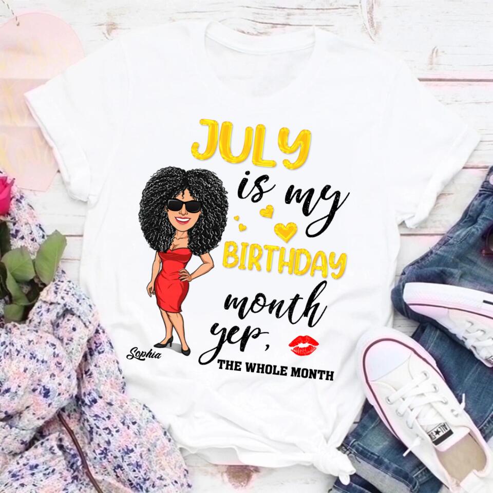 July Birthday Shirt, Custom Birthday Shirt, Queens Are Born In July, July Birthday Shirts For Woman, July Birthday Gifts