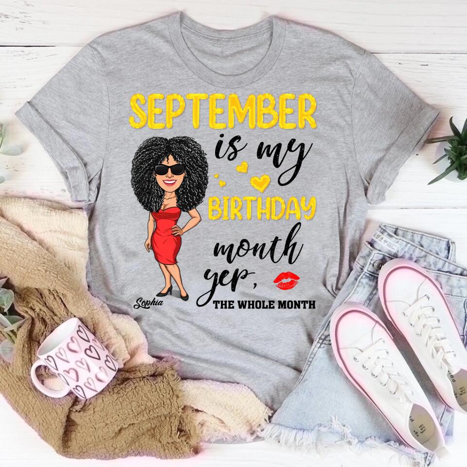 September Birthday Shirt, Custom Birthday Shirt, Queens Are Born In September, September Birthday Shirts For Woman, September Birthday Gifts