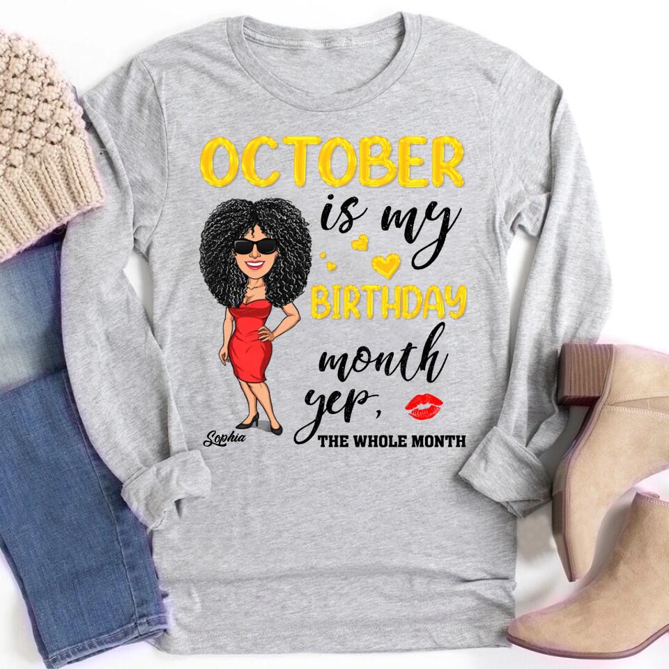 October Birthday Shirt, Custom Birthday Shirt, Queens Are Born In October, October Birthday Shirts For Woman, October Birthday Gifts