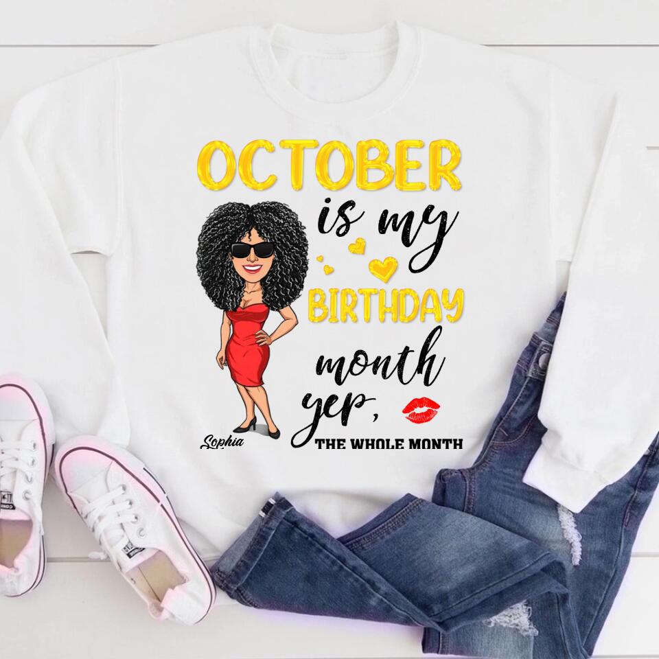 October Birthday Shirt, Custom Birthday Shirt, Queens Are Born In October, October Birthday Shirts For Woman, October Birthday Gifts