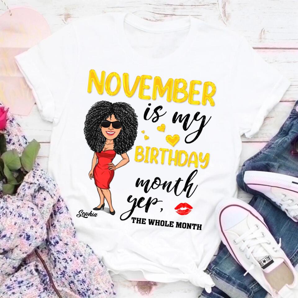 November Birthday Shirt, Custom Birthday Shirt, Queens Are Born In November, November Birthday Shirts For Woman, November Birthday Gifts