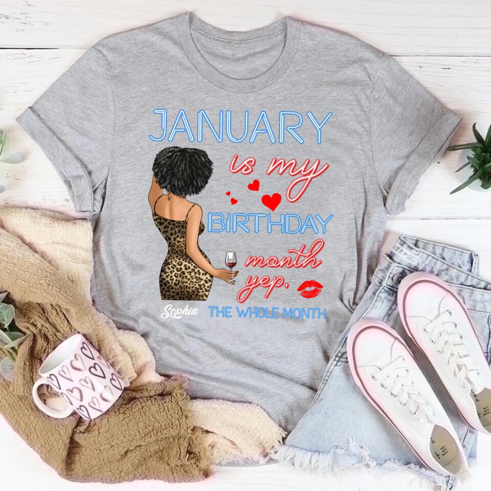 January Birthday Shirt, Custom Birthday Shirt, Queens Are Born In January, January Birthday Shirts For Woman, January Birthday Gifts