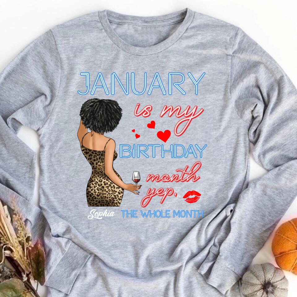 January Birthday Shirt, Custom Birthday Shirt, Queens Are Born In January, January Birthday Shirts For Woman, January Birthday Gifts