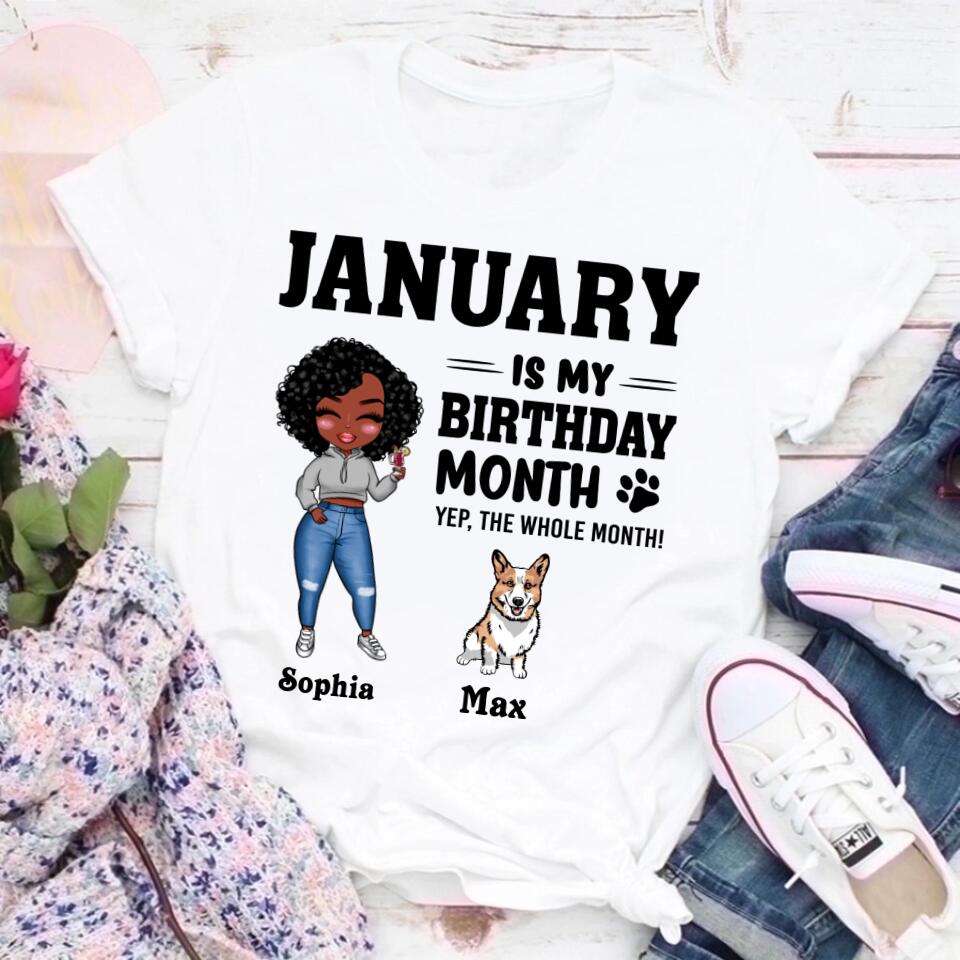 January Birthday Shirt, Custom Birthday Shirt, Queens Are Born In January, January Birthday Shirts For Woman, January Birthday Gifts