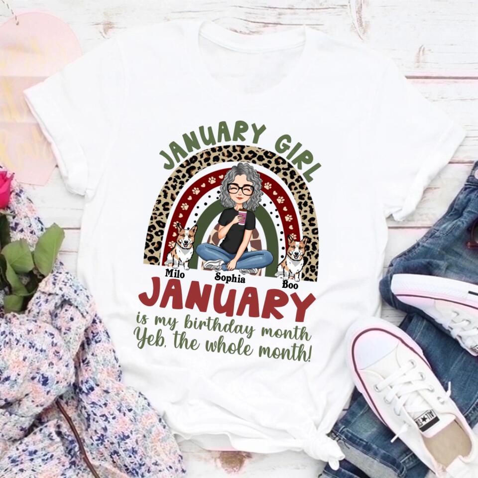 January Birthday Shirt, Custom Birthday Shirt, Queens was Born In January, January Birthday Shirts For Woman, January Birthday Gifts