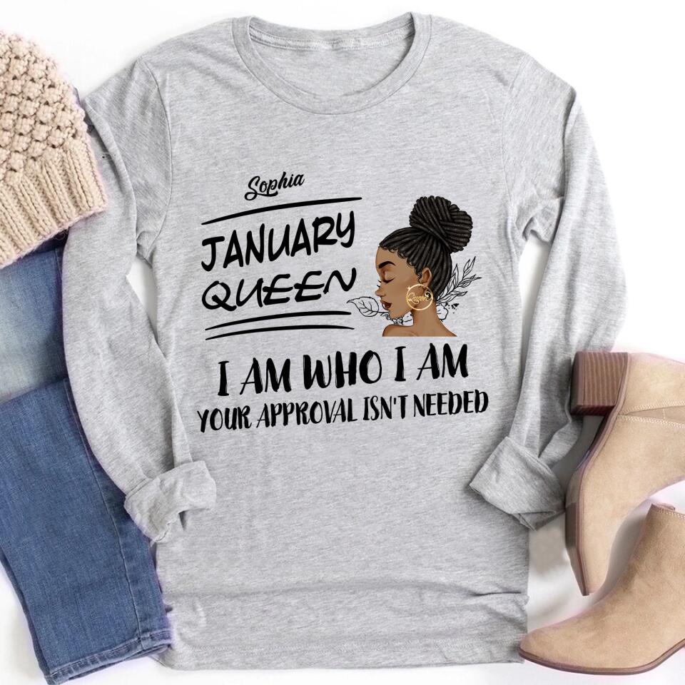 January Birthday Shirt, Custom Birthday Shirt, Queens was Born In January, January Birthday Shirts For Woman, January Birthday Gifts