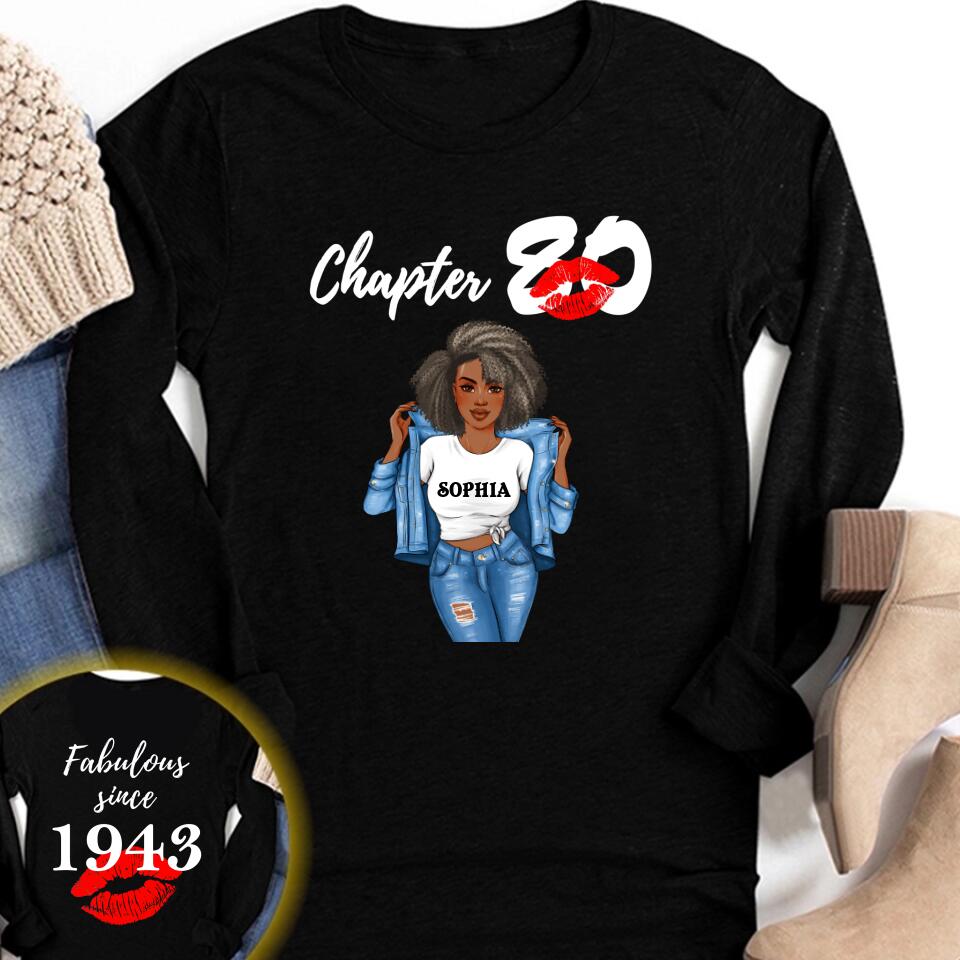 Personalized 80th birthday gifts ideas 80th birthday shirt for her back in 1943 turning 80 shirts 80 birthday t shirts for woman