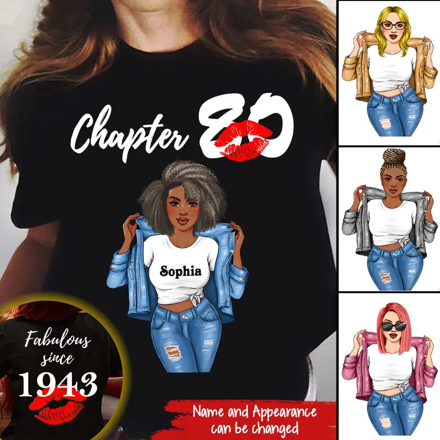 Personalized 80th birthday gifts ideas 80th birthday shirt for her back in 1943 turning 80 shirts 80 birthday t shirts for woman