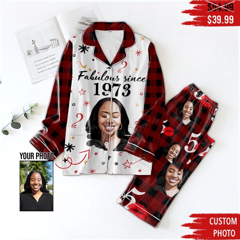 Chapter 50, Fabulous Since 1973 50th Birthday Unique Pajamas Set For Woman, Custom Birthday Pajamas, Her Gifts For 50 Years Old , Turning 50 Birthday Women&#39;s Pajamas Set