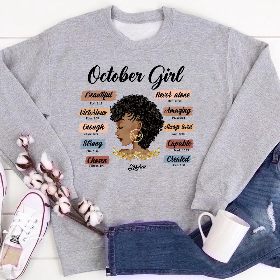 October Birthday Shirt, Custom Birthday Shirt, Queens was Born In October, October Birthday Shirts For Woman, October Birthday Gifts