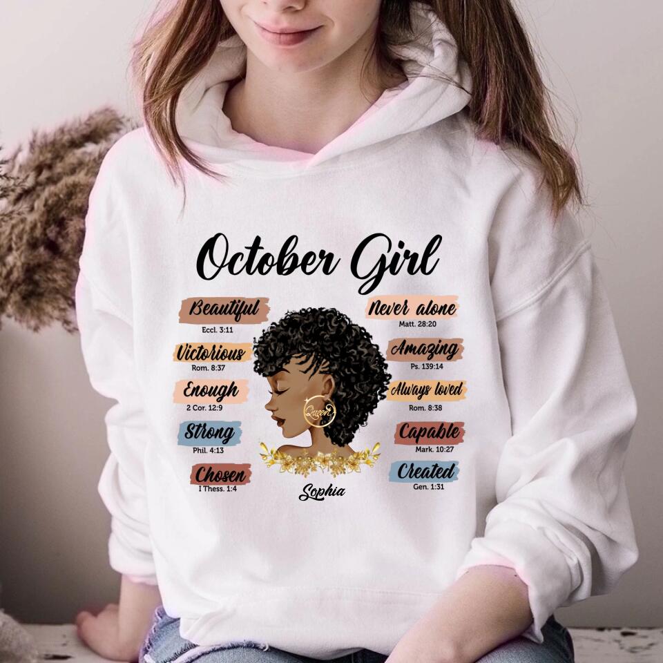October Birthday Shirt, Custom Birthday Shirt, Queens was Born In October, October Birthday Shirts For Woman, October Birthday Gifts