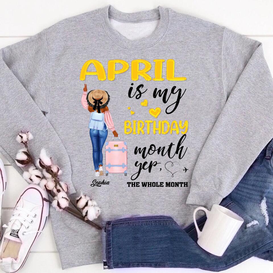 April Birthday Shirt, Custom Birthday Shirt, Queens was Born In April, April Birthday Shirts For Woman, April Birthday Gifts
