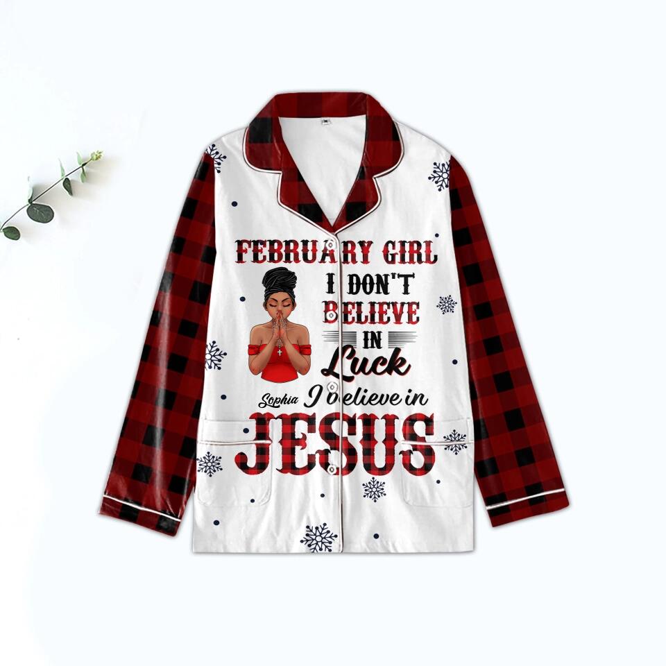 Women&#39;s Pajamas Set For February Woman, A Queen Was Born In February, Birthday Pajamas, Birthday Gifts For February Woman