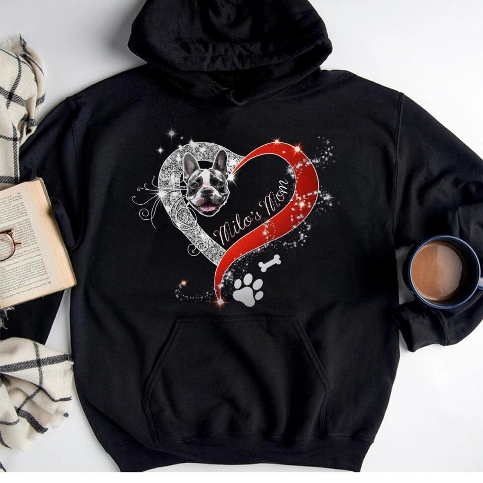 Custom dog mom Shirt Customized dog Photo &amp; Text Personalized dog Shirt  custom dog shirts Personalized Upload dog photo shirt