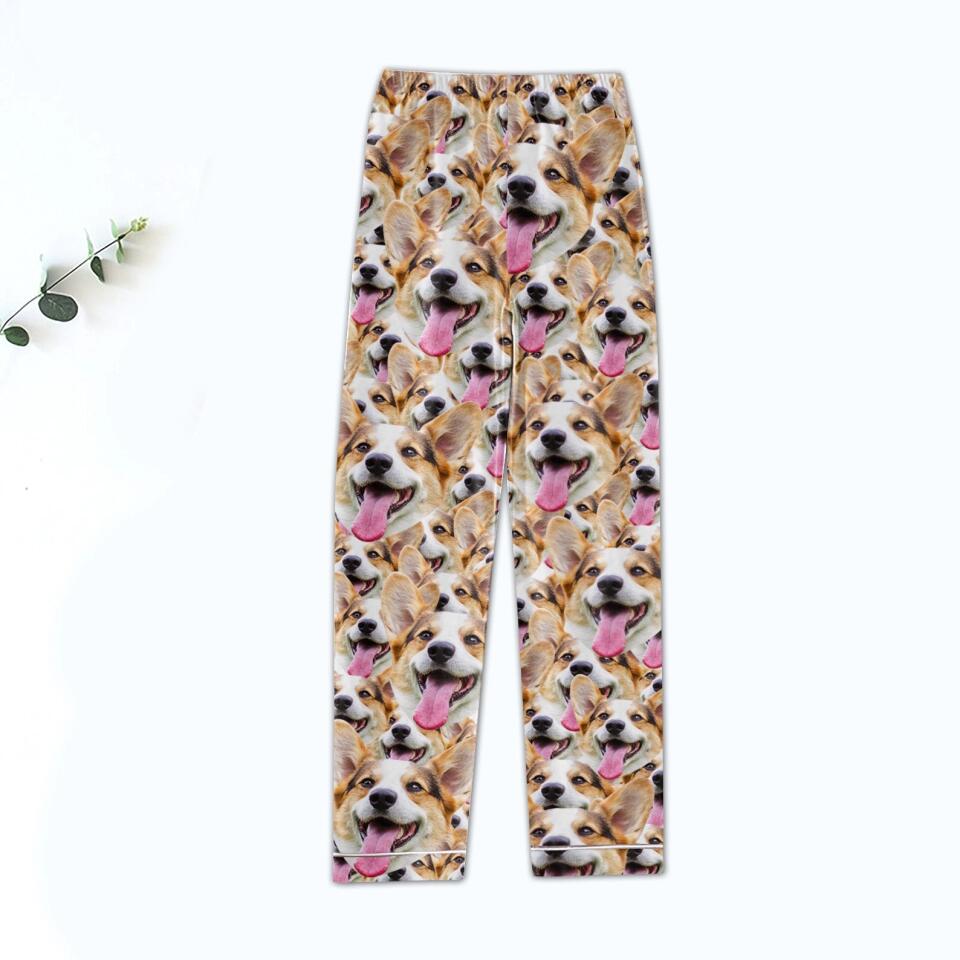 Customized dog Photo &amp; Text Personalized dog Shirt - Pet T-shirt custom dog shirts Personalized Upload dog photo Pajama Set