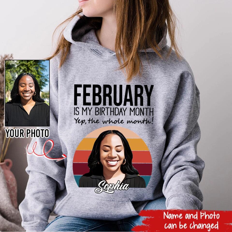 Custom February Birthday Shirt For Woman, Queens was Born In February Gifts, Melanin Afro Woman Shirt, Black Girl Tee, Afro Queen Gift