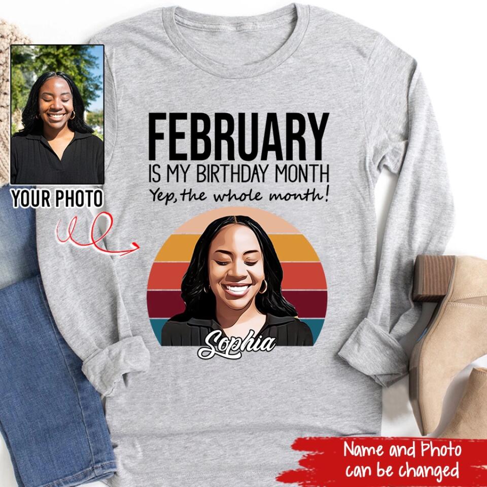Custom February Birthday Shirt For Woman, Queens was Born In February Gifts, Melanin Afro Woman Shirt, Black Girl Tee, Afro Queen Gift