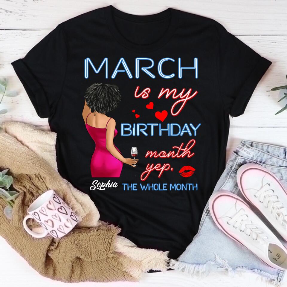 March Birthday Shirt, Custom Birthday Shirt, Queens was Born In March, March Birthday Shirts For Woman, March Birthday Gifts