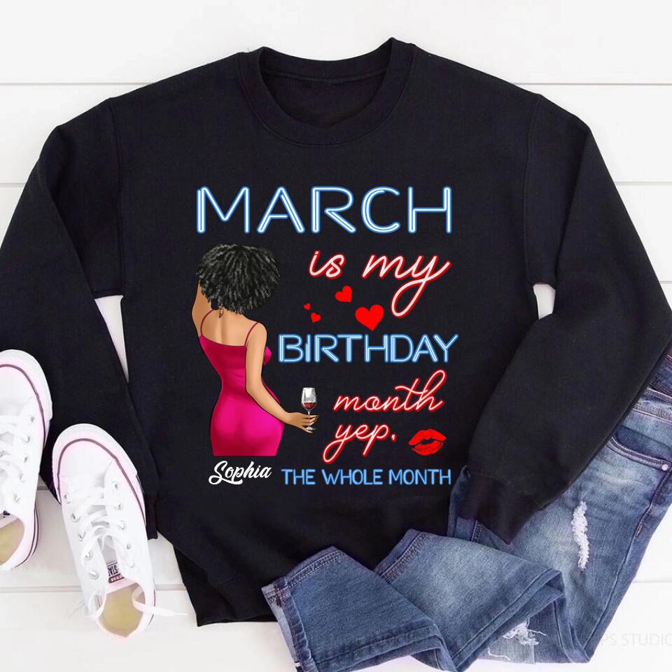 March Birthday Shirt, Custom Birthday Shirt, Queens was Born In March, March Birthday Shirts For Woman, March Birthday Gifts