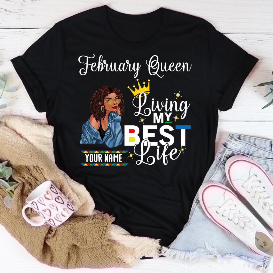 February Birthday Shirt, Custom Birthday Shirt, Queens was Born In February, February Birthday Shirts For Woman, February Birthday Gifts
