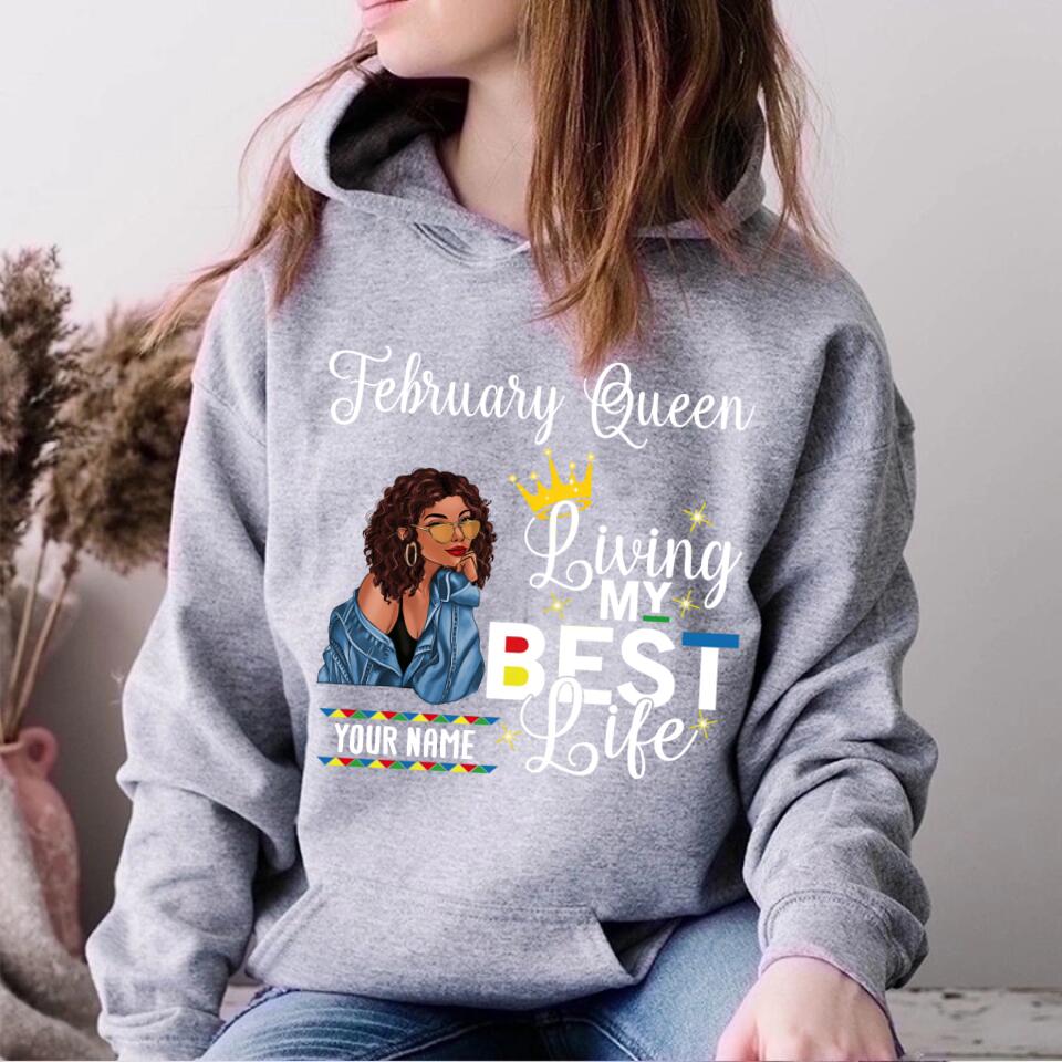 February Birthday Shirt, Custom Birthday Shirt, Queens was Born In February, February Birthday Shirts For Woman, February Birthday Gifts