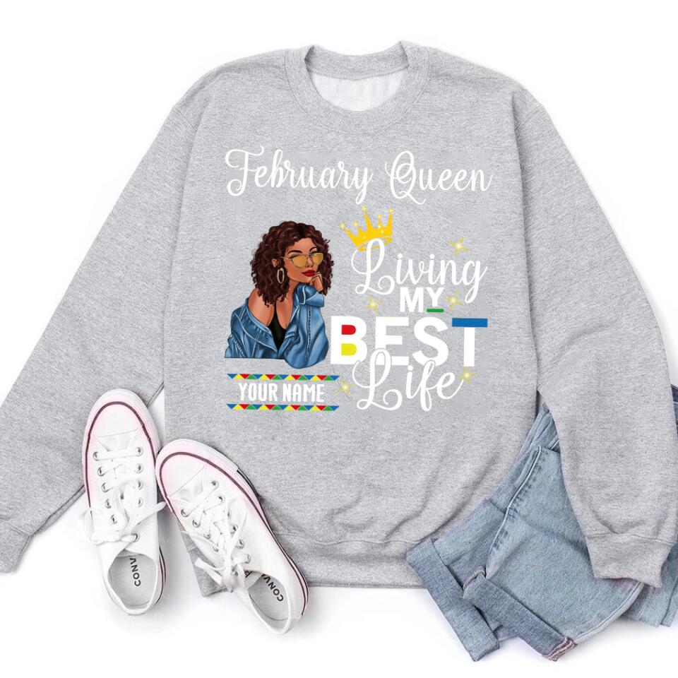 February Birthday Shirt, Custom Birthday Shirt, Queens was Born In February, February Birthday Shirts For Woman, February Birthday Gifts
